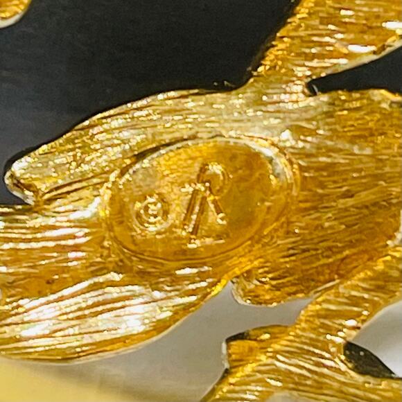 Rachel Zoe Hinged Cuff Bracelet Crystals Leaf Branches Gold Tone Leaf Branch - Picture 6 of 14